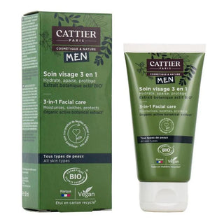 Cattier Paris Homme Trattamento viso 3 in 1 50 ml — Ansigtspleje til mænd
