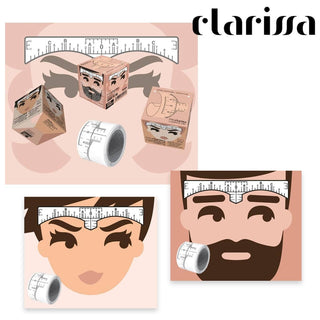 Clarissa pmu c-eyebrow ruler 50 pezzi