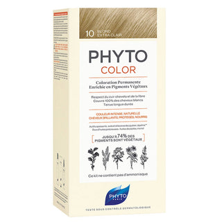 Phyto Colore, Tintura Permanente Per Capelli, 10 Biondo Extra Chiaro, 50 ml