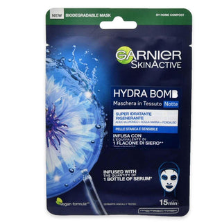 Hydra bomb maschera in tessuto trattamento notte viso garnier 28g