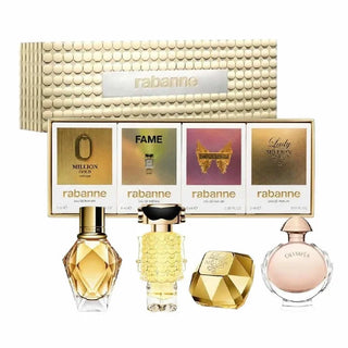 Paco Rabanne 미니 코프네 여성용 Million Oro EDP 5 ml + Fame EDP 4 ml + Olympea EDP 6 ml + Lady Million EDP 5 ml — 향수 세트