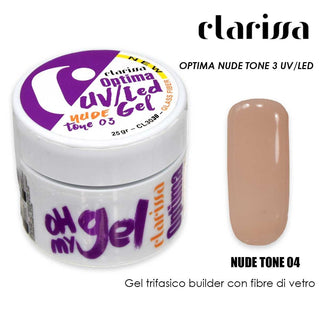 Clarissa Optima Gel Nude Tone 4 Uv/Led 25 Gr