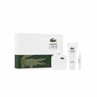Lacoste L.12.12 White Men Eau de Toilette Spray 100ml Set di 3 pezzi