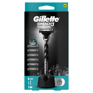 Gillette Maszynka Mach3 Charcoal + 6 wkładów — Maszynka do golenia