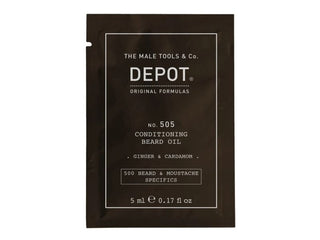 Depot Olio da Barba n. 505 con Zenzero e Cardamomo 5 ml — Olio
