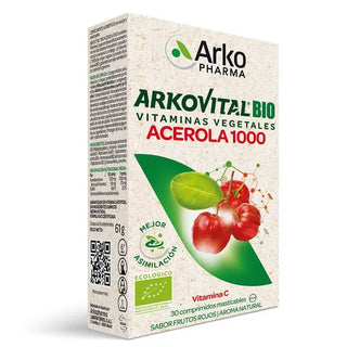 Arkopharma Arkovital Acerola 1000 Vitamina C 30 tabletter — Kosttilskud