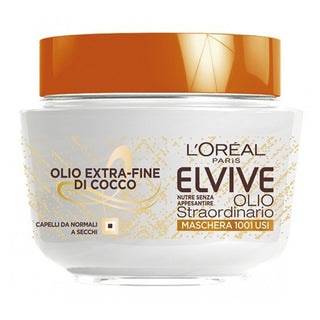 Elvive Óleo Fino de Coco, Creme Nutritivo para Cabelos Normais a Secos 300ml 