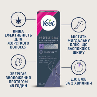 Veet Professionel hårfjerningscreme - 100ml