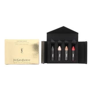 Set regalo Yves Saint Laurent Gessetti Couture Rossetto in crema e Lucidalabbra 44 g ciascuno Le Rouge Le Noir Le Nude Le Cuivre 4 pezzi 176 g