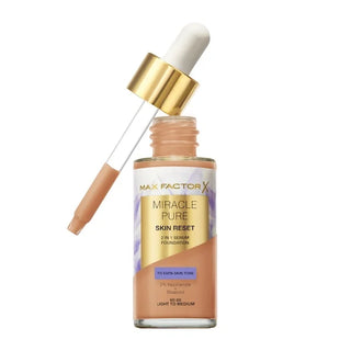 Max Factor Miracle Pure Skin Reset 2in1 Serum fondotinta 60-80 Light to Medium 30 ml