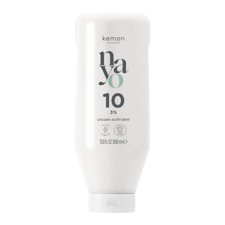 Kemon Nayo Cream Activator, Lozione attivatore del colore dei capelli, Lucentezza, 10, 3%, 1000 ml