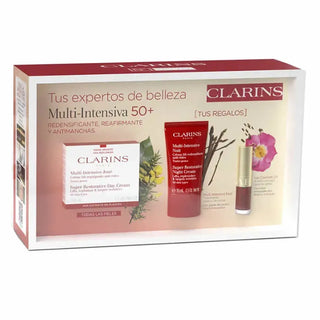 Clarins Crema Giorno Super Rigenerante SPF15 Tutti i Tipi di Pelle 50ml Set 3 Pezzi