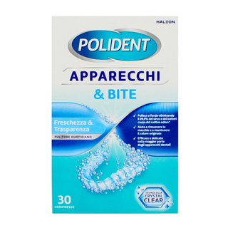 Polident Polident Apparecchi & Bite Freschezza & Trasparenza 30 Compresse