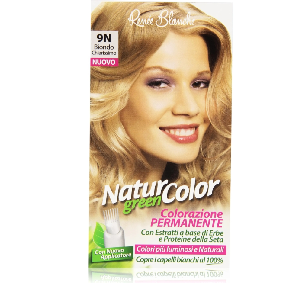 Renee Blanche Barva na vlasy Trvalá přírodní barva Natur Color Green 9 N Velmi světlá blond