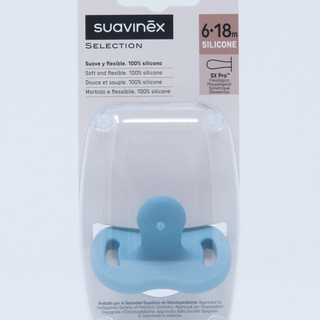 Suavinex  Succhietto fisiologico in silicone 6-18 mesi Colore casuale