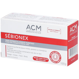 Laboratoire ACM Sebionex , Purificante, Barra Detergente, Per Il Viso, 100 g