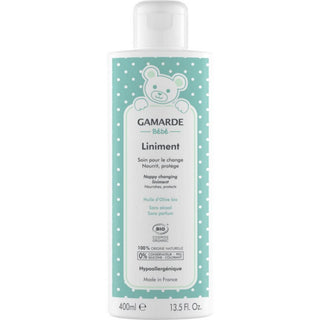 Gamarde Baby Liniment Bio nutre e protegge il cambio quotidiano del pannolino, lozione 400 ml