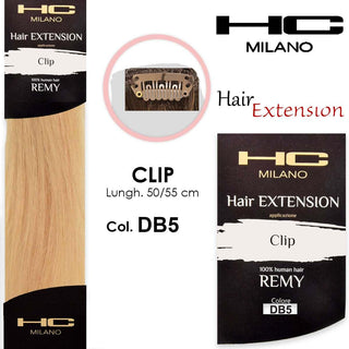 Hc Milano Extension 3 Clip Remy Largh.14-16Cm Lungh.50Cm Col.Db5