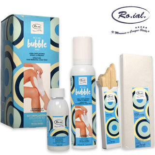 Roial Kit cera depilatoria spray a freddo bubble wax clorofilla pelli sensibili