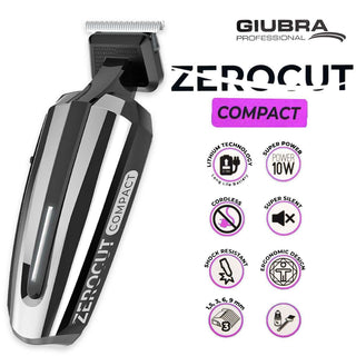 Giubra Máquina de cortar cabelo Zerocut Compact Prata 