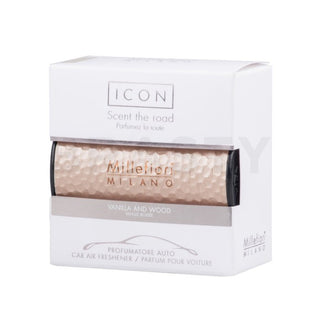 Millefiori Milano Icon deodorante auto Vanilla & Wood Metal