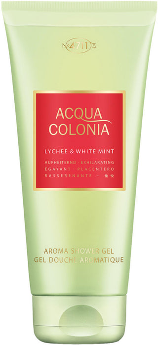 4711 Acqua Colonia Litchi e Menta Bianca Idratante Gel Doccia Corpo Tutti i tipi di pelle 200 ml