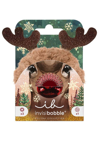 Invisibobble Set Renna Dal Naso Rosso 4 pezzi — Set elastici capelli