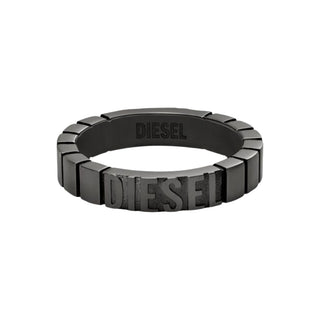 Diesel Anello acciaio nero moderno DX1612060 Circuit 57 mm — Anello