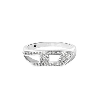 Diesel Anello acciaio unisex cristalli Circuit 56 mm DX1629040 — Anello