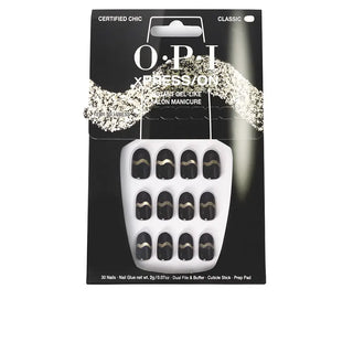 Opi Xpress-On Artificial Nails -kynsienkoristelun sertifioitu tyylikäs 30 U