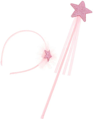 Tiara Inca and star wand, lotto of 2 pieces 