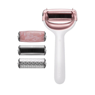 Geske Smart App Guided Rullo viso e corpo microneedle 9 in 1 bianco rose oro 4 pz — Role pentru față și corp