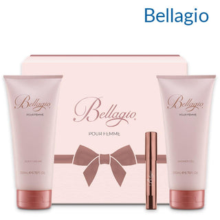 Bellagio Set Regalo Gel Doccia 200 Ml + Lozione Corpo 200 Ml+ Penna Profumo Solido