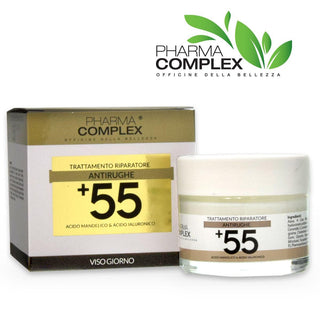 Pharma Complex Crema Viso Antirughe + 55 Trattamento Riparatore 50 Ml