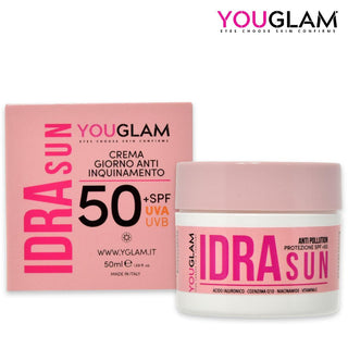 Youglam You glam idra sun 50+ spf fluido viso anti inquinamento 50 ml