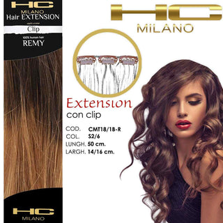 Hc Milano Extension 3 Clip Remy Largh.14-16Cm Lungh.50Cm Col.S2/6