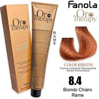 Fanola Oro Therapy 8.4 Biondo Rame Chiaro 100ml — Colorante per capelli