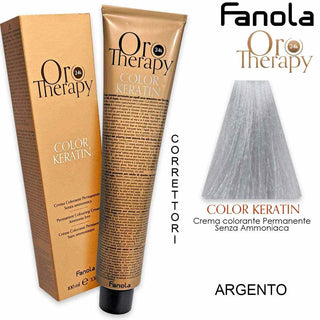 Fanola Gold Therapy Color Keratin Pure Gold Silver 100 ml — Crema colorante per capelli