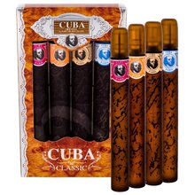 Cuba Cofanetto regalo Cuba Classic Cuba Gold EDT 35 ml, Cuba Orange EDT 35 ml, Cuba Red EDT 35 ml, Cuba Blue EDT 35 ml 140 ml