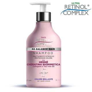 Keratin Complex Shampoo 500 Ml Con Henn Cheratina & Collagene