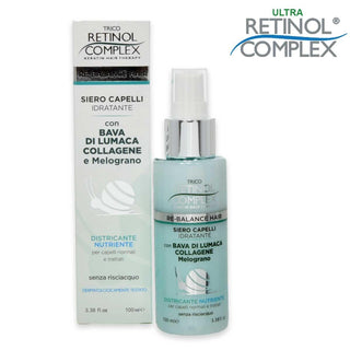 Keratin Complex Siero Capelli Idratante 100 Ml Bava Di Lumaca Collagene & Melograno