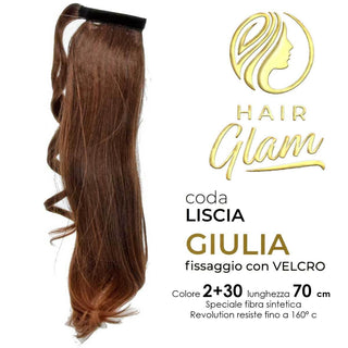 Coda Hair Glam Giulia C/Velcro Fibra Revolution 2+30 70Cm