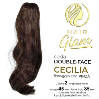 Coda Hair Glam Cecilia Double-Face C/Pinza Fibra 2 Revolution