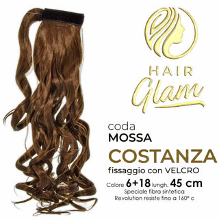Coda Hair Glam Costanza Mossa C/Velcro Fibra Revolution Lung. 6+18 45Cm