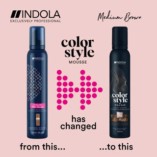 Indola Color Style Mousse 200 ml Castano Chiaro — Mousse colorante