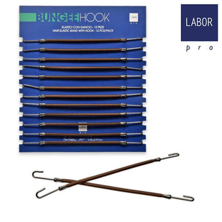 Labor Elastico Con Gancio 14 Cm. Marrone In Conf Da 12 Pezzi