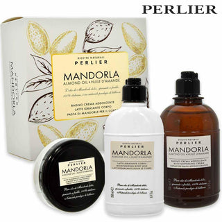 Perlier cofanetto bagno crema , latte corpo & pasta di mandorle