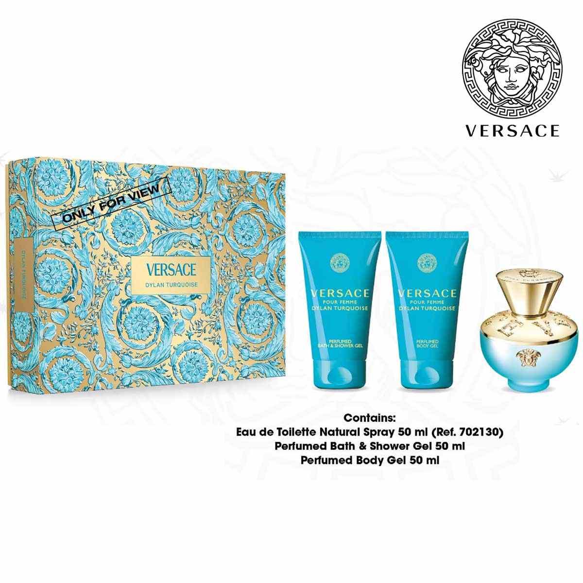 Versace dylan бирюзовый для женщин edt50+bsg50+bl50