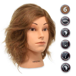 Testa Da Allenamento Sibel Obb Jeanne 100% Capelli Umani 20-30 Cm