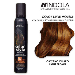 Indola Color Style Mousse 200 Ml Castano Chiaro